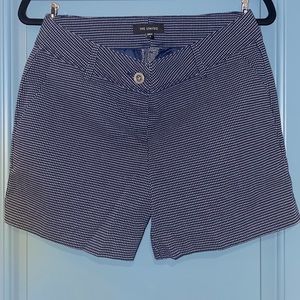 The Limited navy and white shorts